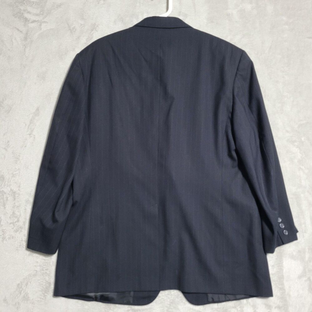 Brooks Brothers Suit Jacket Mens 44R Blue Pinstripe Wool 2 Button Brooksease USA - Picture 3 of 15
